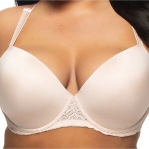 NWT! Carolina Seamless Plunge Racerback  Bra Blush Pink 40D